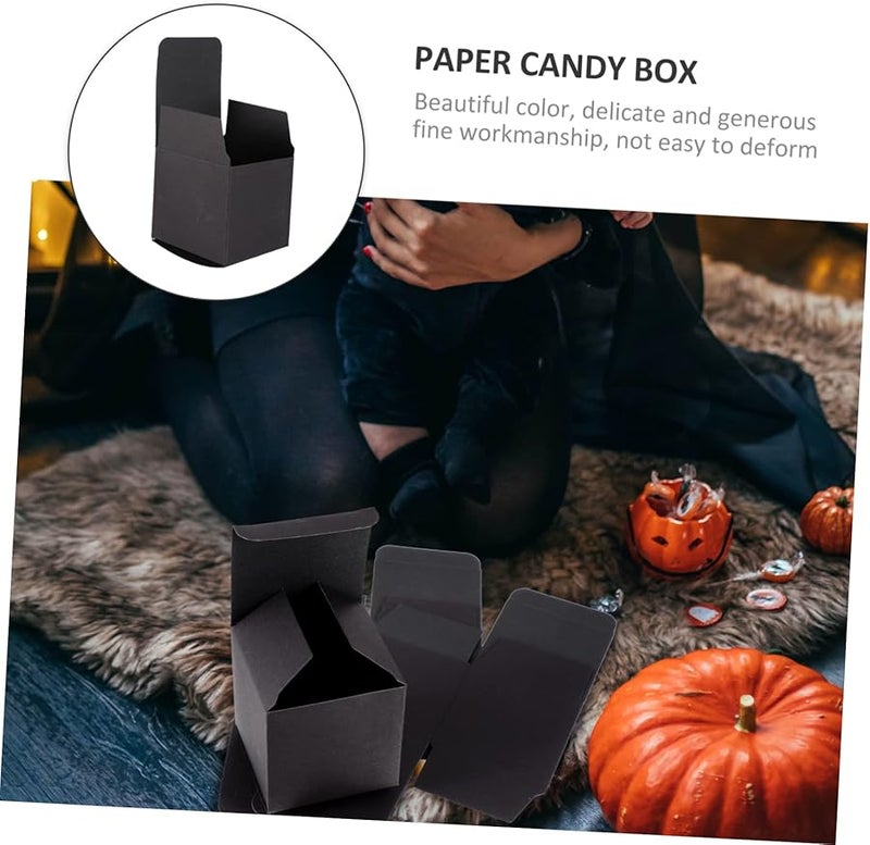 FOMIYES 20Pcs Black Favor Boxes for Wedding Party Candy Cookies Packaging - Image 3